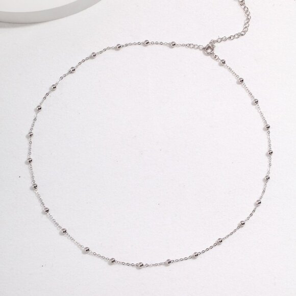 ✨ Artisan Original Sterling Silver Satellite Chain Necklace | Dainty Minimalist - Picture 1 of 12